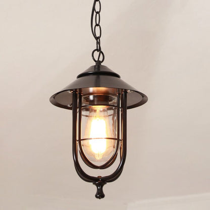 Ray retro lantaarn metalen hanglamp, zwart/brons