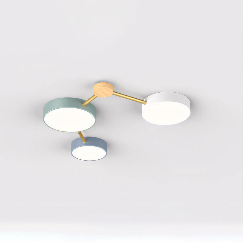 Arisha Modern LED Ceiling Light Log Living Room Bedroom White Grey