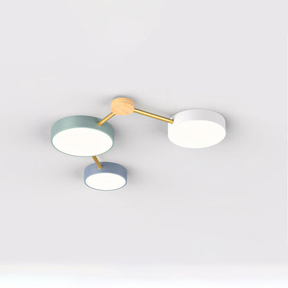 Arisha Modern LED Ceiling Light Log Living Room Bedroom White Grey