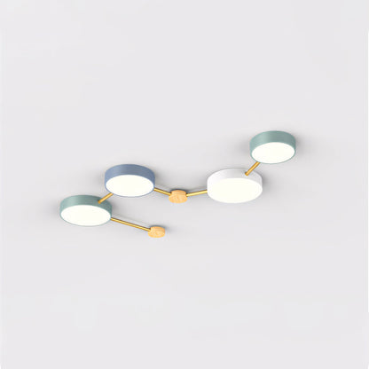 Arisha Modern LED Ceiling Light Log Living Room Bedroom White Grey