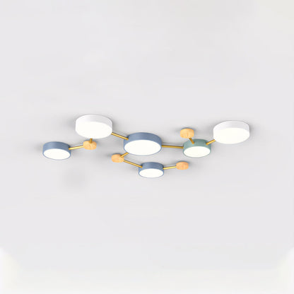 Arisha Modern LED Ceiling Light Log Living Room Bedroom White Grey