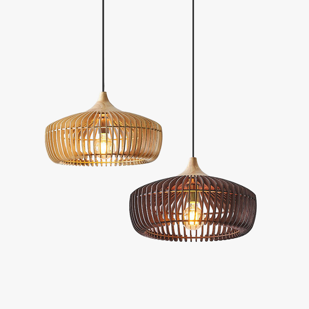 Suspension Muto scandinave-japonaise en bois pour chambre/salon