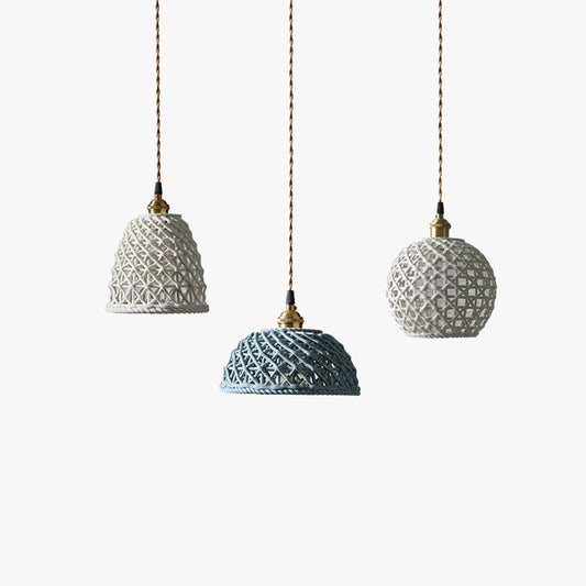 Lampadario moderno a LED Valentina in metallo blu bianco per camera da letto/cucina