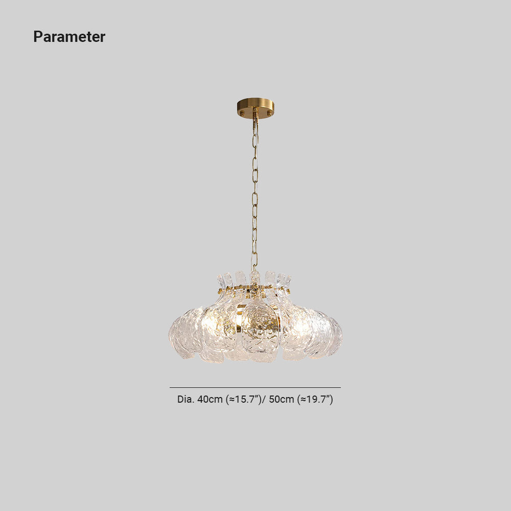 Arisha Lustre Moderne Poire Verre Fondu Chambre