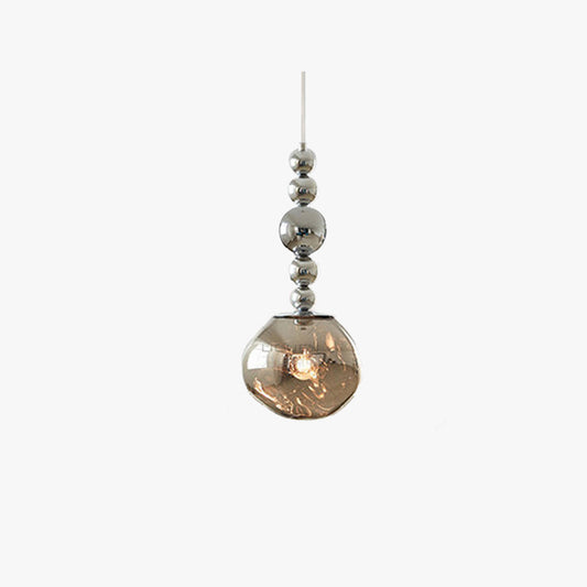 Lampada a sospensione LED retrò Valentina in metallo cromato/camera da letto