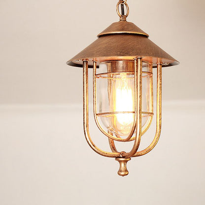 Ray retro lantaarn metalen hanglamp, zwart/brons