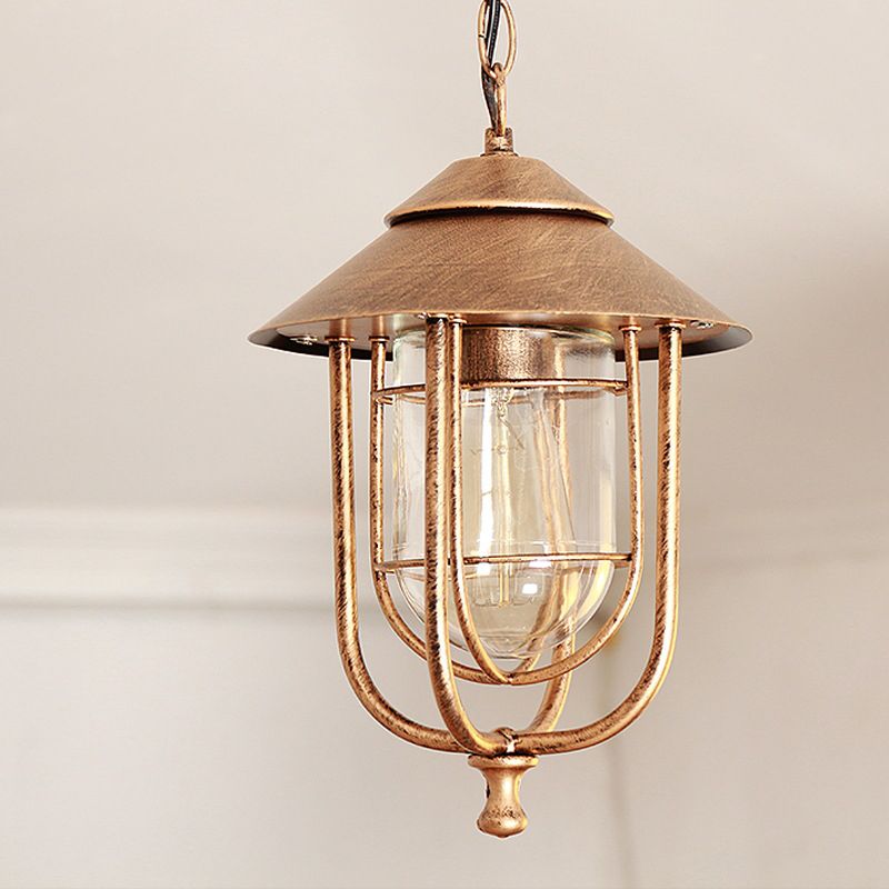 Ray retro lantaarn metalen hanglamp, zwart/brons