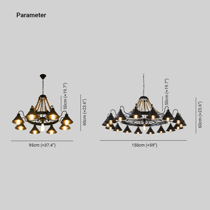 Epoch Vintage Industrial Rope Chandelier  Living Room