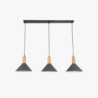 Arisha Modern Minimalist Conic Industrial Cluster Pendant Light, Blue, Metal