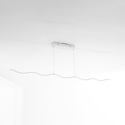 Arisha Wave Linear Pendant Light, Black/White