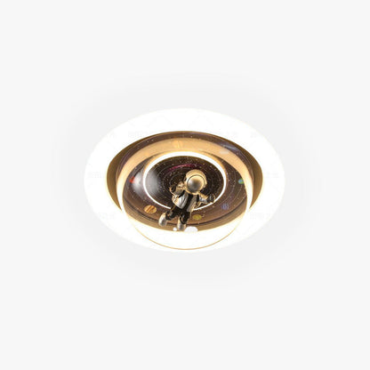 Aria Cosmic Astronaut & Galaxy Motif Flush Mount Ceiling Light