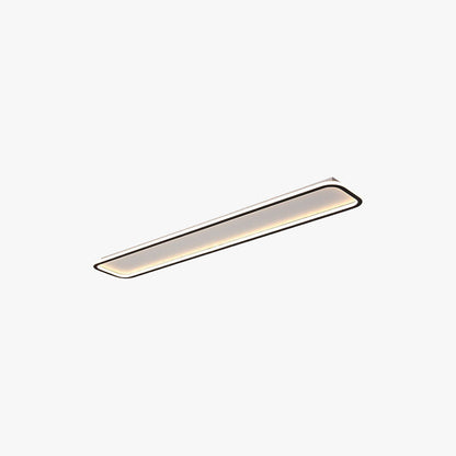 Arisha Minimalist Flush Mount Black Frame Rectangular Ceiling Light