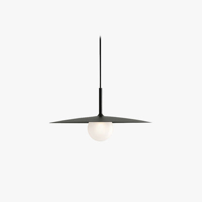 Arisha Modern Dish-shaped Metal Pendant Light, Black/White/Grey