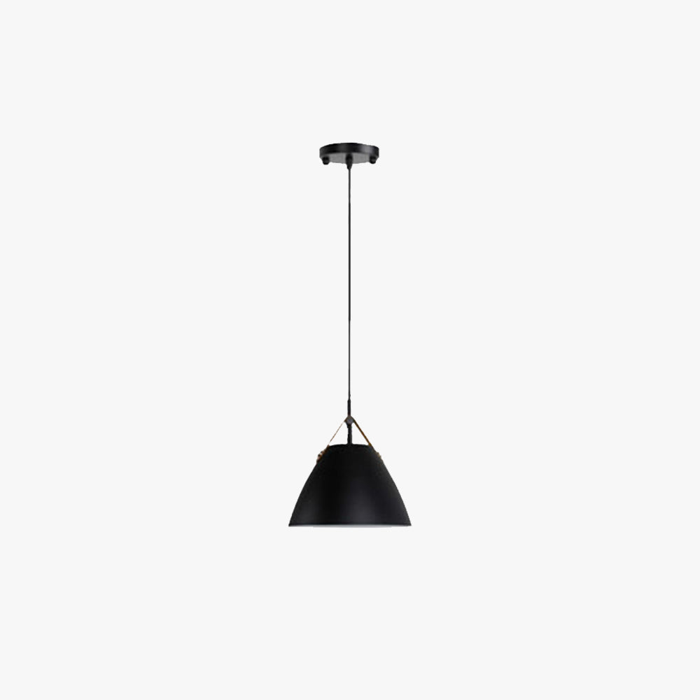 Valentina Suspension moderne en métal en forme de frisbee, noir/blanc