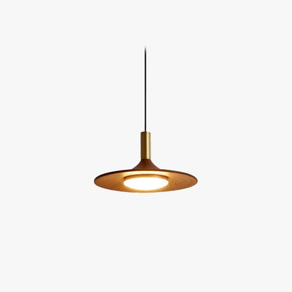 Arisha Rustic Cap-shaped Wooden Pendant Light, Natural Wood
