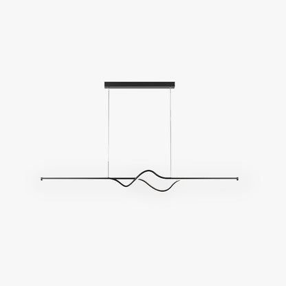 Arisha Modern Linear Metal Pendant Light, Black/White/Grey