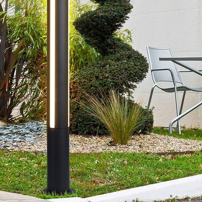 Ray Column Double Light Strip Outdoor-Wegeleuchte, Schwarz