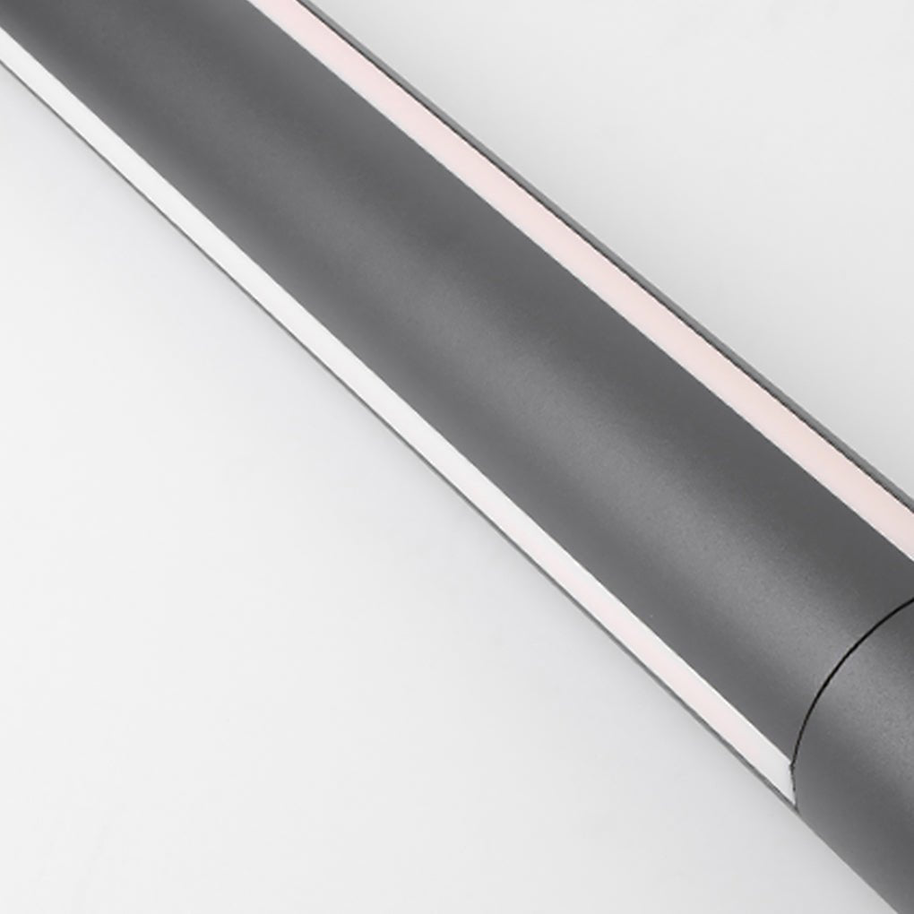 Ray Column Double Light Strip Outdoor-Wegeleuchte, Schwarz