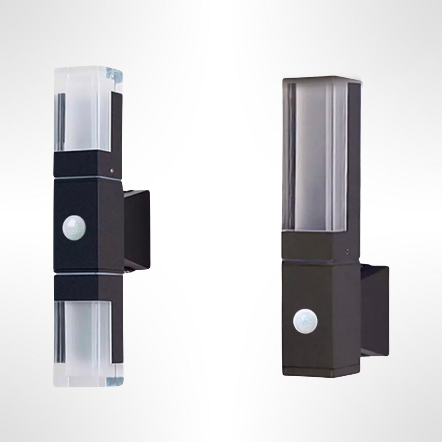 Ray Modern Rectangular Double- Head Metal Outdoor Wall Lamp