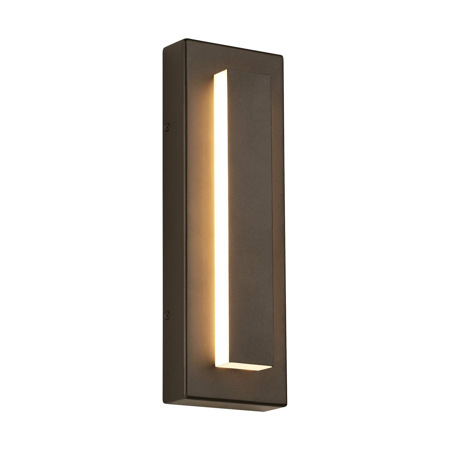 Kasso Modern Square Metal Outdoor Wall Lamp, Dark/Gray Bronze