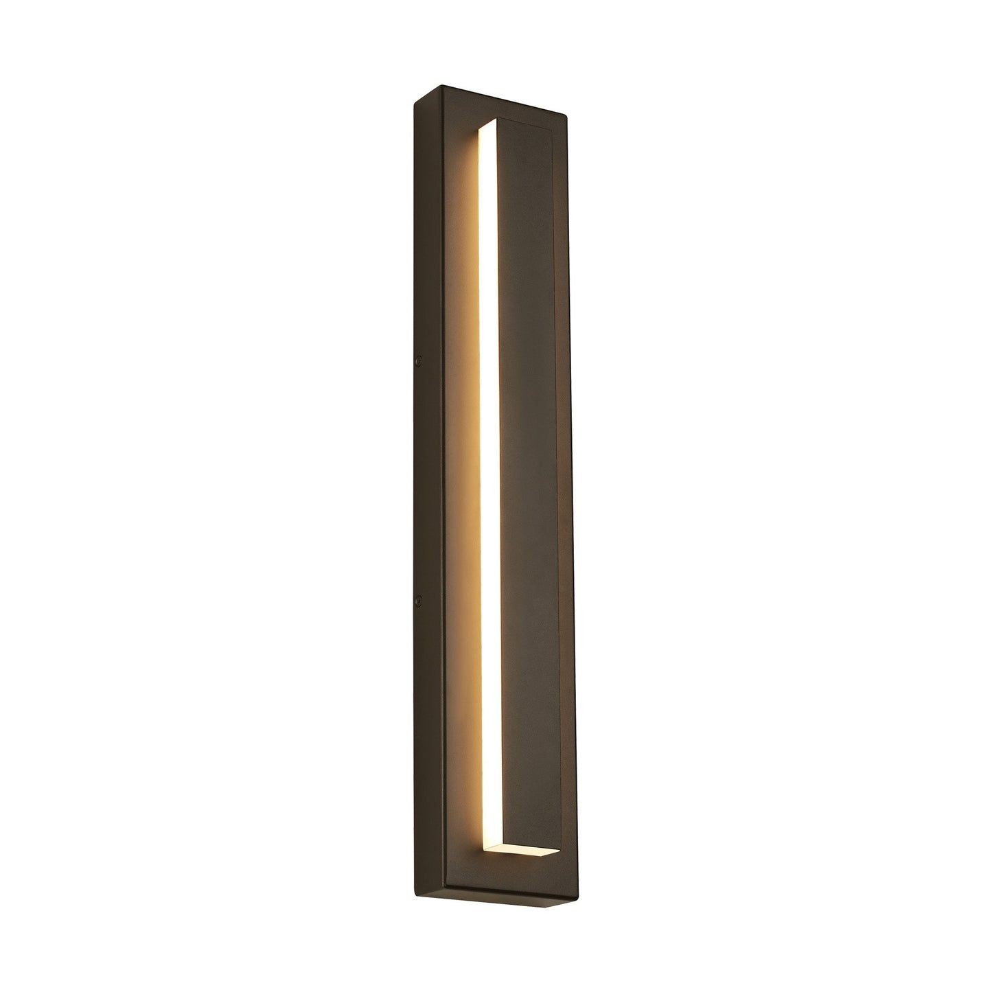 Kasso Modern Square Metal Outdoor Wall Lamp, Dark/Gray Bronze