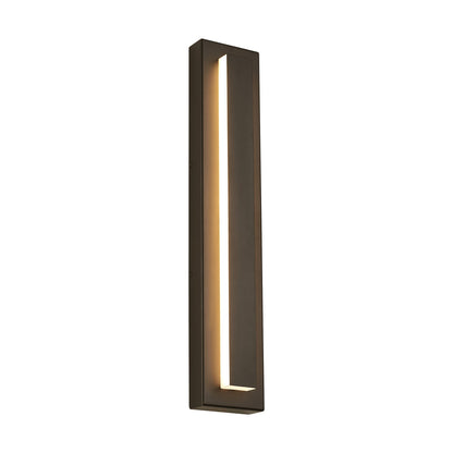 Kasso Modern Square Metal Outdoor Wall Lamp, Dark/Gray Bronze