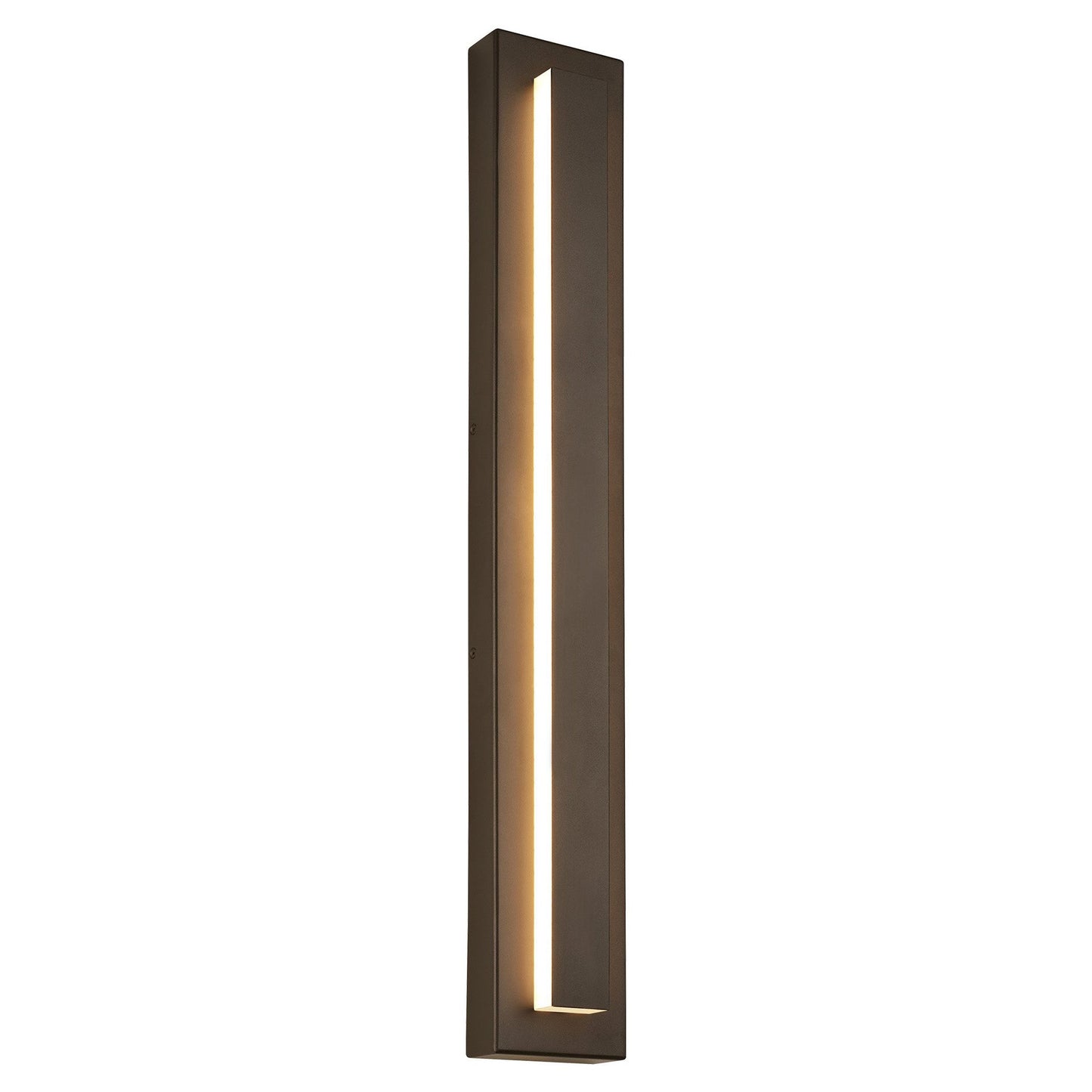 Kasso Modern Square Metal Outdoor Wall Lamp, Dark/Gray Bronze