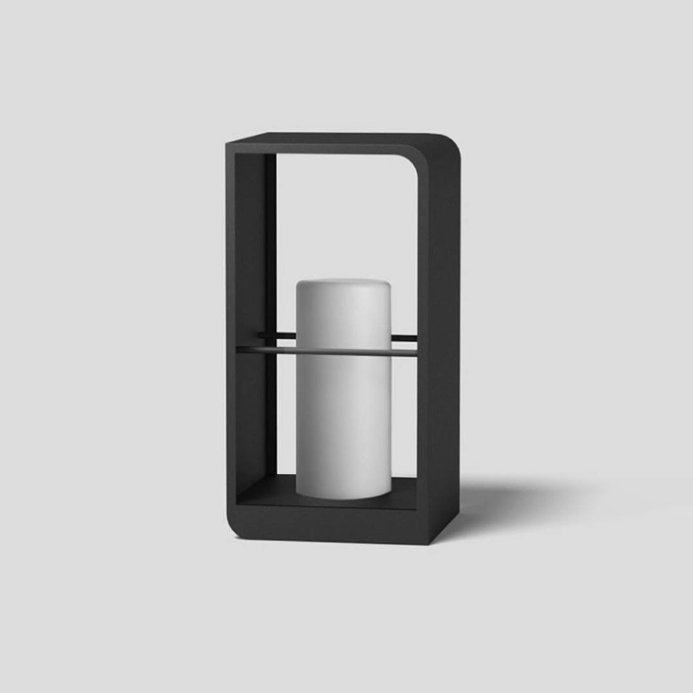 Éclairage de chemin extérieur à énergie solaire rectangulaire minimaliste Ray, noir