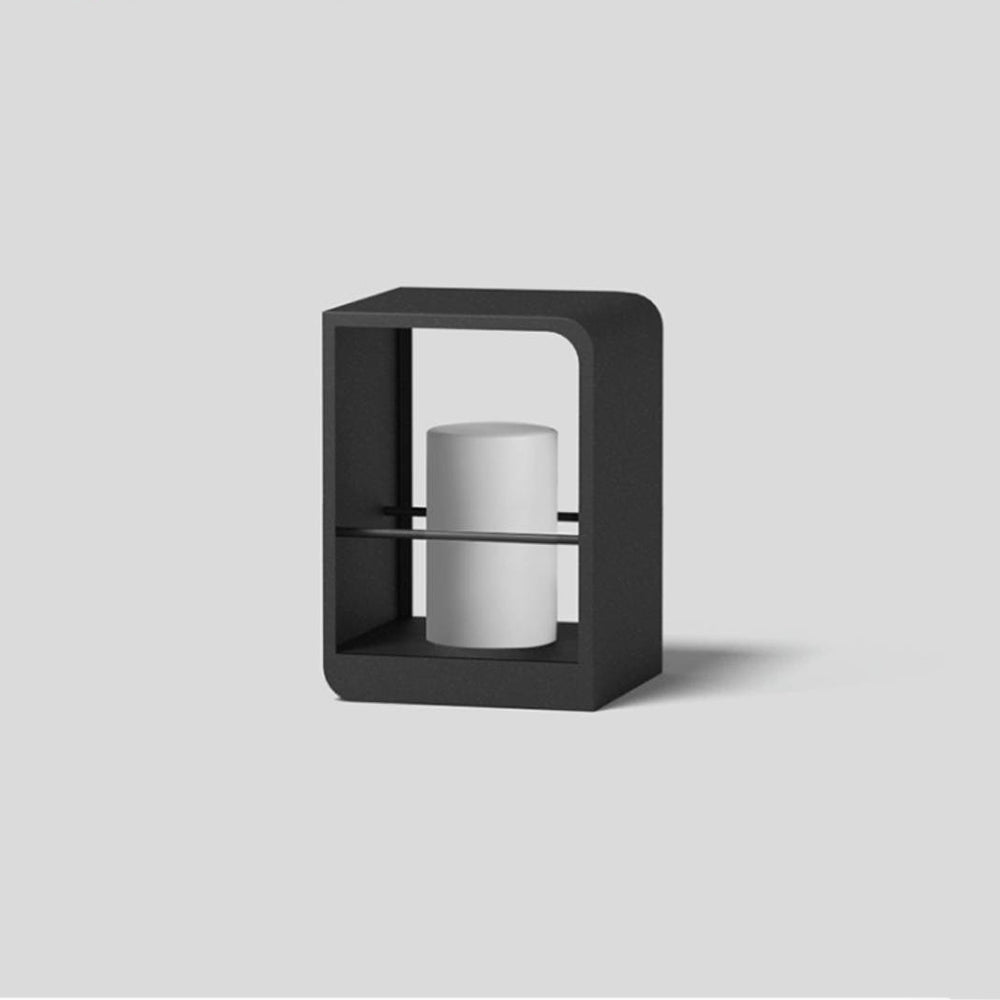 Éclairage de chemin extérieur à énergie solaire rectangulaire minimaliste Ray, noir