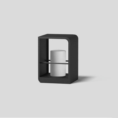 Éclairage de chemin extérieur à énergie solaire rectangulaire minimaliste Ray, noir