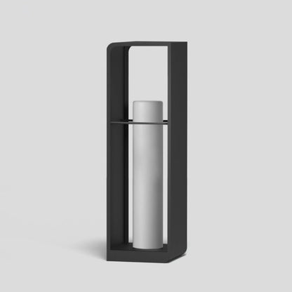 Éclairage de chemin extérieur à énergie solaire rectangulaire minimaliste Ray, noir