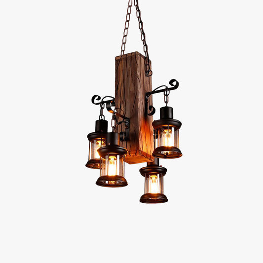 Hängeleuchte „Austin Industrial Lantern“ aus Holz