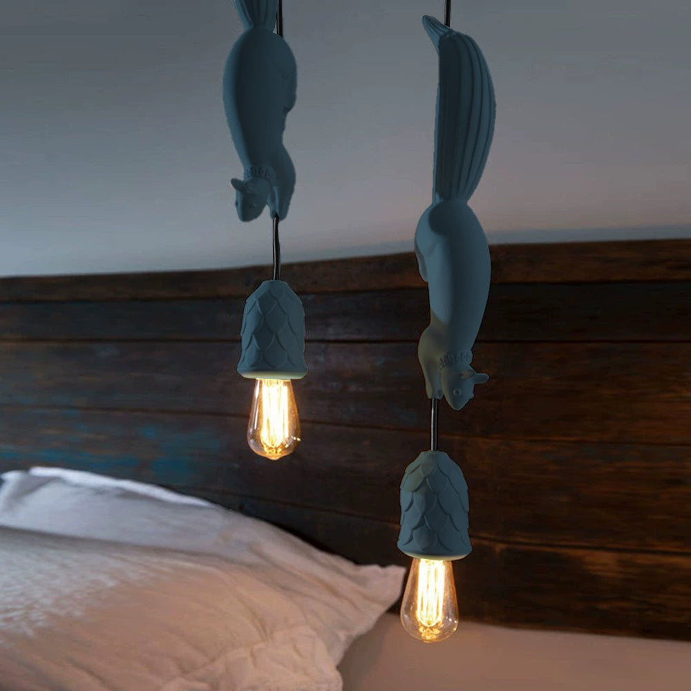 Aria Pendant Light Squirrel/Pinecone Modern, Resin, Restaurant