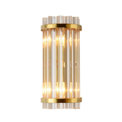 Kristy Lampe murale de chevet en cristal doré de luxe pour chambre à coucher