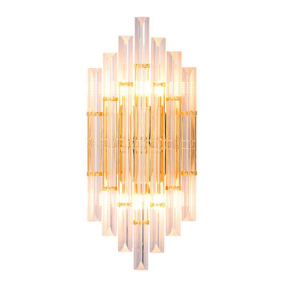 Kristy Lampe murale de chevet en cristal doré de luxe pour chambre à coucher