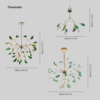 Agate Chandelier Colorful Branching
