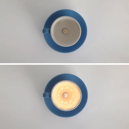 Aria Modern Coffee Cups Ceramic Flush Ceiling Lighting