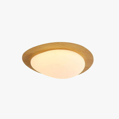 Arisha Unterputz-Deckenleuchte, modern, Metall, Walnuss/Natur