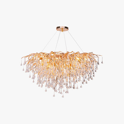 Arisha Pendant Light Tassel Luxury, Metal/Crystal, Gold, Bedroom