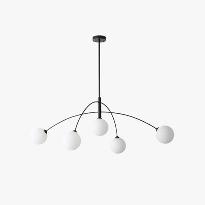 Valentina Pendant Light Globe Modern, Metal/Glass, Black/Gold, Bedroom