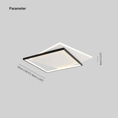 Arisha Modern Duo-Square Flush Mount Ceiling Light