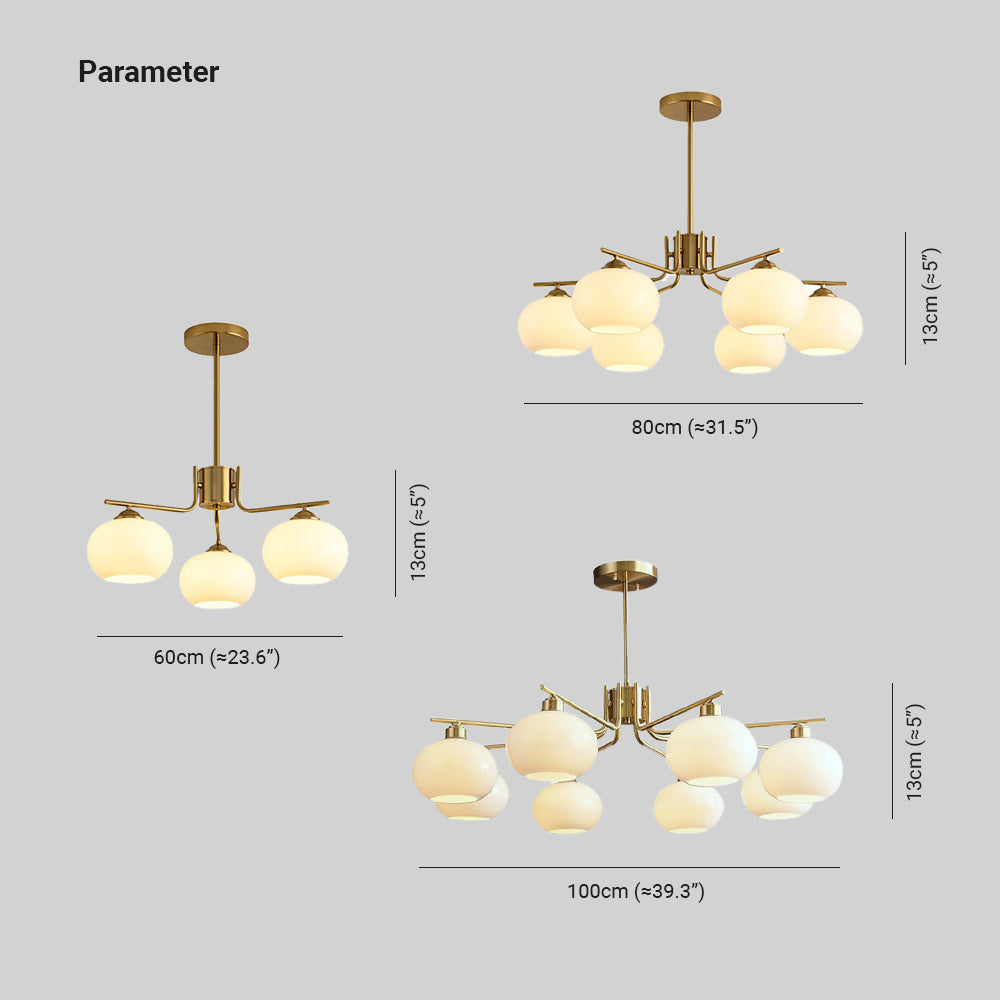 Pendelleuchte Valentina, halbrund, modern, Metall/Glas, Gold/Nickel, Esszimmer