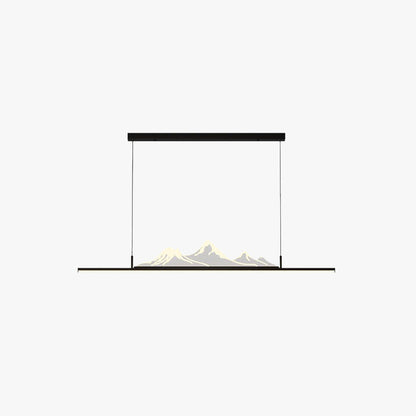 Arisha Designer Mountain Shape LED Pendant Light, Black/Gold