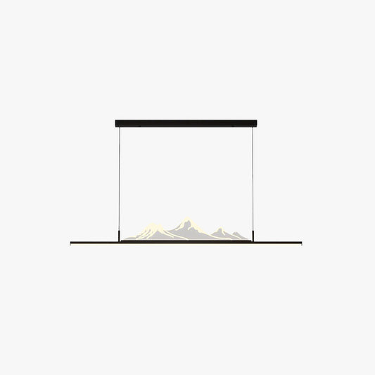 Arisha Designer Mountain Shape LED Pendant Light, Black/Gold