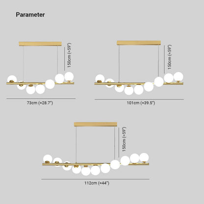 Valentina Nordic Linear LED Pendant Light, 7/9/11 Heads