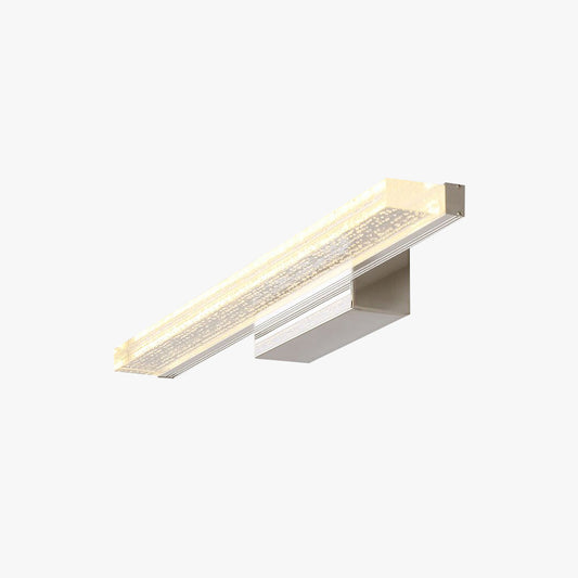 Arisha Moderne rechteckige moderne Wandleuchte aus Metall, Silber