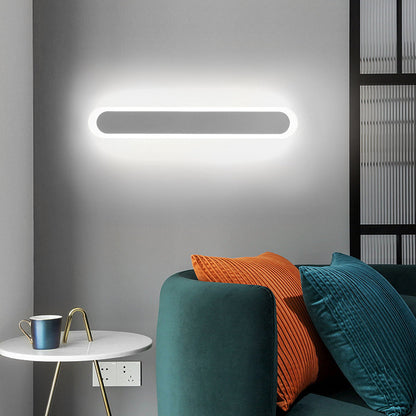Arisha Modern Linear Vanity Wall Lamp, White/Brown, Bathroom