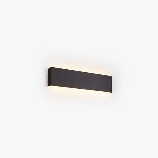 Arisha minimalistische rechthoekige wandlamp, zwart/wit/goud