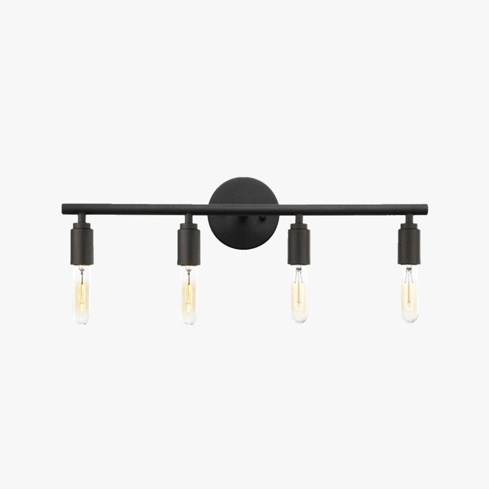 Silva Moderne Glas-Waschtisch-Wandleuchte, Schwarz, Badezimmer, 3/4 Licht