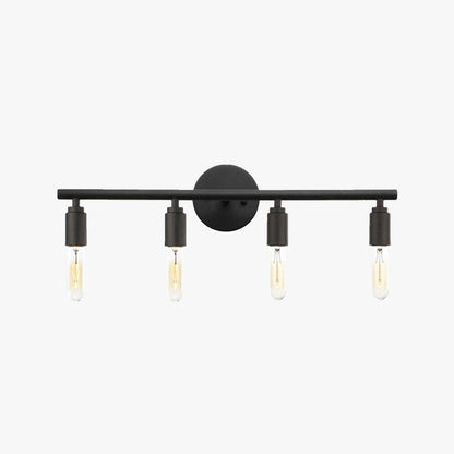 Silva Moderne Glas-Waschtisch-Wandleuchte, Schwarz, Badezimmer, 3/4 Licht